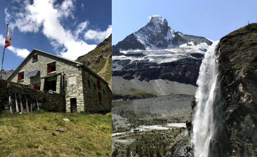 Schönbiel hut and Matterhorn North Face