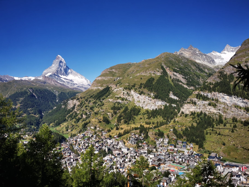 View of Zermatt and the Matterhorn