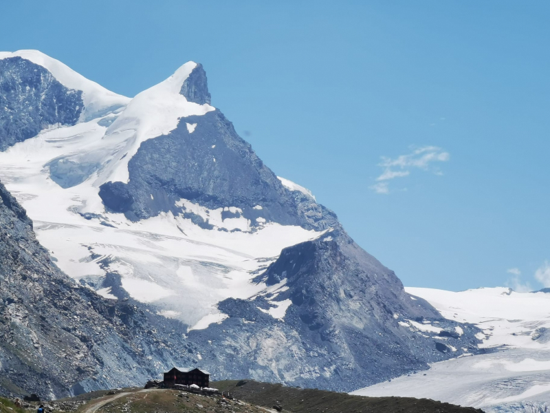 Fluhalp and Adlerhorn in Zermatt during the summer months 