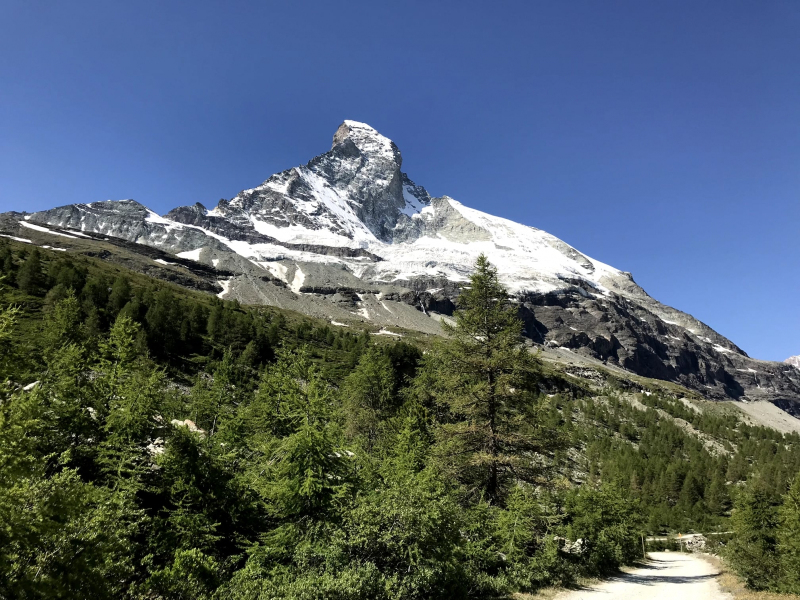 Hiking past the Matterhorn North Wall